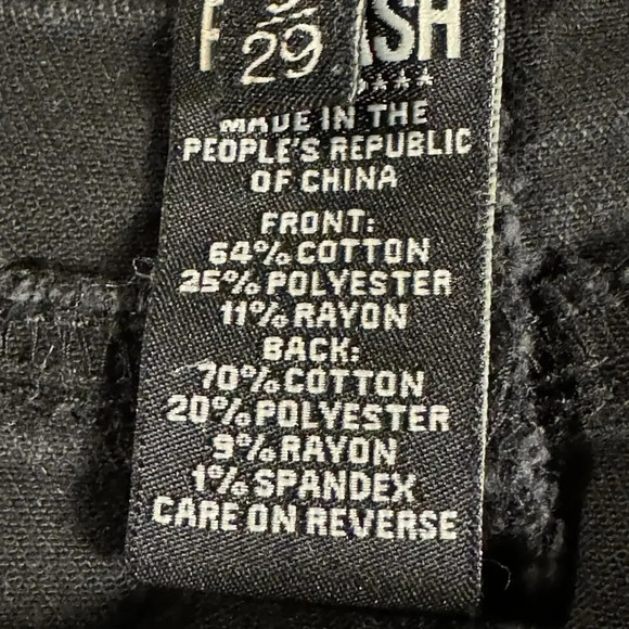 Rewash Black Denim Mini Skirt with Distressed Details Size 9 - Picture 3 of 4